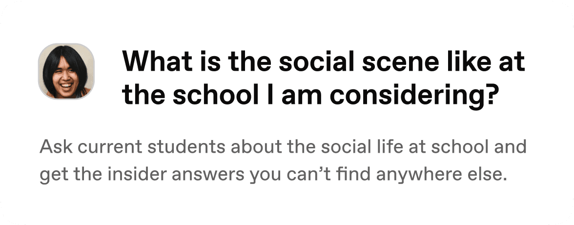 Unibuddy sample student message